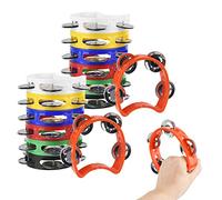 OTYMIOW Tambourin à Main Demi-Lune Multicolore 14PZ Tambourin pour Étudiants Cloches Kristen Cloches pour Instrument de Musique Rythmique et Hochet Cloches à Main pour l'Artisanat