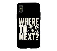 Où Ensuite ? Vacation Planner World Travel Humour Coque pour iPhone X/XS