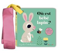 Où est bébé lapin ? - Livre poussette à rabats en feutrine et miroir - À partir de 6 mois