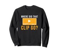 Où est-ce Que Clip est allé Montage de Films drôles pour Un éditeur vidéo Sweatshirt