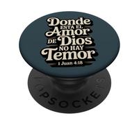Où est l'amour de Dieu, il n'y a Pas de Peur - Jean 4:18 PopSockets PopGrip Adhésif