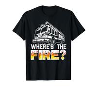 Où est Le Camion de Pompiers Pompiers et Pompiers T-Shirt Graphique avec Valeur
