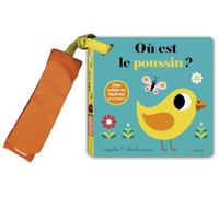 Où est le poussin ? - Livre poussette à rabats en feutrine et miroir - À partir de 6 mois