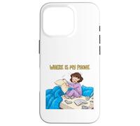 Où est Mon téléphone drôle Morning Chaos Design Coque pour iPhone 16 Pro