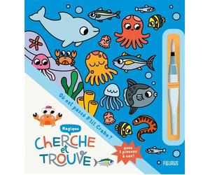 Où est passé P’tit Crabe ? + 1 pinceau - Emma Martinez Rosello - Fleurus - broché - Livre-jeu