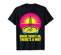 Où il y a Une Boussole à Huile au Design rétro T-Shirt