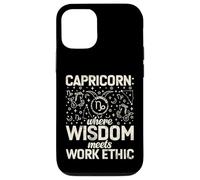 Où la Sagesse Rencontre l'éthique du Travail Capricorne Coque pour iPhone 12/12 Pro