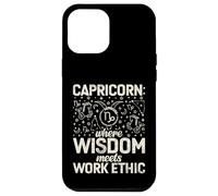 Où la Sagesse Rencontre l'éthique du Travail Capricorne Coque pour iPhone 12 Pro Max