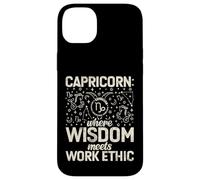 Où la Sagesse Rencontre l'éthique du Travail Capricorne Coque pour iPhone 14 Plus