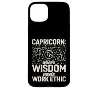 Où la Sagesse Rencontre l'éthique du Travail Capricorne Coque pour iPhone 15 Plus