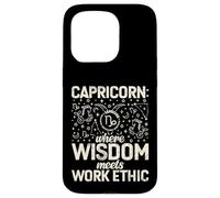 Où la Sagesse Rencontre l'éthique du Travail Capricorne Coque pour iPhone 15 Pro