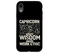 Où la Sagesse Rencontre l'éthique du Travail Capricorne Coque pour iPhone XR