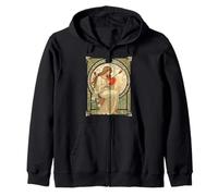 Où l'amour Fait Mal à la Romance Vintage Art Nouveau Sweat à Capuche
