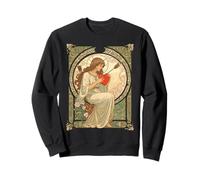 Où l'amour Fait Mal à la Romance Vintage Art Nouveau Sweatshirt