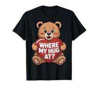 Où Mon câlin à l'ours Tenant Un cœur Mignon Animal Ours T-Shirt