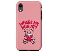 Où Mon câlin à l'ours Tenant Un cœur Rose Coque pour iPhone XR