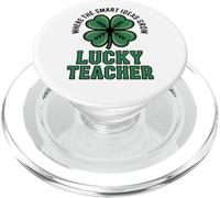 Où Naissent Les idées intelligentes Lucky Teacher PopSockets PopGrip pour MagSafe