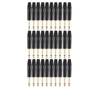 Ou Plaquage 30Pcs Plug Mono Professional 2 Pole 6.35 mm 6.5mm Prise StéréO Jack Neutrik 6.35mm Jack Noir