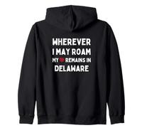 Où Que Je puisse me déplacer, Mon cœur Reste dans Le Delaware Sweat à Capuche