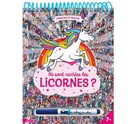 Où sont cachées les licornes ? - bloc avec un feutre effaçable