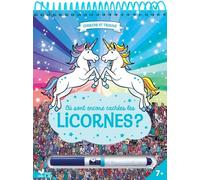 Où sont encore cachées les licornes ? - bloc avec un feutre effaçable