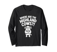 Où sont Les Vaches des Highlands?! - Drôle d'Écosse Meme Animal Manche Longue