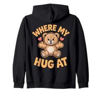 Où sont Mes câlins à Bear Holding Heart Love Bear Hug Sweat à Capuche