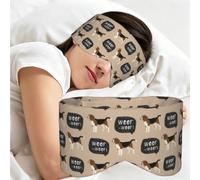 Ouaf Beagle, Masque de sommeil pour la maison, les voyages et le travail posté, couvrant entièrement les yeux et bloquant la lumière