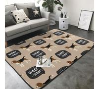 Ouaf Beagle, Tapis de sol antidérapant pour salon et chambre, 208 x 148 cm