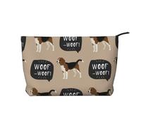 Ouaf Beagle,Trousse de Toilette en Velours côtelé, Trousse de Maquillage Portable pour Les Voyages