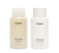 Ouai OUAI Ensemble shampoing + après-shampooing moyen - Nourrit avec des huiles de babassu et de noix de coco, renforce avec de la kératine et ajoute de la brillance avec de l'extrait de kumquat - San