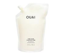 OUAI Recharge de Shampooing Fin - Shampooing Volumisant avec Kératine Renforcante, Biotine et Huile de Graines de Chia pour Cheveux Fins - Apporte un Volume Léger - Soins Capillaires Sans Parabène