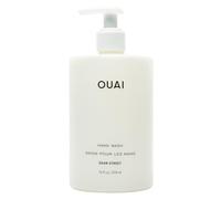 OUAI Savon pour les mains - Savon liquide pour les mains à l'huile de jojoba, d'avocat et de cynorrhodon pour une peau régénérée - Savon exfoliant doux pour salle de bain + cuisine (474 ml)