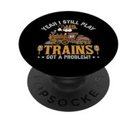 Ouais, Je Joue Toujours aux Trains. Vous Avez Un problème ? PopSockets PopGrip Adhésif