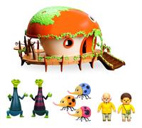 Ouaps : Pack avec 1 maison deluxe et 7 figurines La tribu des Monchhichi G