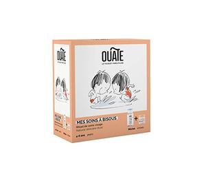 OUATE - Mes Soins à Bisous - Coffret Découverte Soin Visage pour Enfant (Mixte) - 4-6 Ans - 1 Soin Hydratant 30 ml + 1 Nettoyant Visage 150 ml - Formules Vegan - Made in France