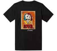 OUBAO Picasso Picasso Abstract Literary Design Men and Short-Sleeved Cotton Short-Sleeved T-Shirt Wild Art Black M