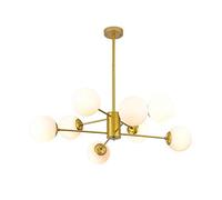 OUBBDVRT Chandelier moléculaire Sputnik, éclairage de Plafond LED de Chambre à Coucher, Pendentif en Verre intérieur pour Le Salon Salon-Golden Un Anniversaire Confortable de 8 lumières