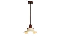 OUBBDVRT Créative Bois Blanc Pennant Light Light Hand Scarved Bedroom Bedside Salon Suspendu Lampe E27 Base Suspendue Light Single Head Hotel Restaurage Reconnat Chandeliers Corridor Lighting Fixtu