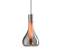 OUBBDVRT Créative Smokey Grey Great Glass Pendant Lightled Bedroom Living Room Dining Salle Decoside Decoration Suspendue LEDE27 Light Source Chandeliers Modern Simple Home Lighting Fixtures Indoo