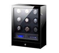OUBBDVRT Enrouleur de Montre Automatique, boîte de Montre de Montre Automatique 9 LCD Affichage Écran de contrôle des Montres de Rangement de Bijoux Tiroir LED Backlight Motor Silencieux Motor Beau