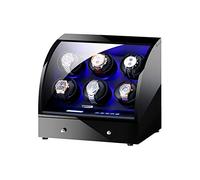 OUBBDVRT Enrouleur de Surveillance Automatique, boîte de Montre de Montre Automatique 6 Panneau Tactile Écran Affichage Soft Flexible Leather Watch Watch 5 Modes de Rotation Belle Maison