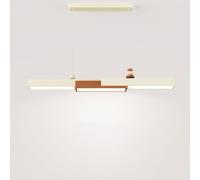 OUBBDVRT Isien de Cuisine linéaire à Bande Longue 3 Couleurs Lampe Suspendue Nordique avec Un Lustre à l'ombre en Acrylique Blanc pour la Salle à Manger Lustre LED Moderne