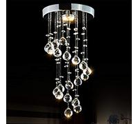 OUBBDVRT LED Lampe décoration Éclairage plafonnier Light Spiral Crystal Entrée Escalier de l'allée Chandelier pour Le Couloir de la Maison Corridor Suspendu.