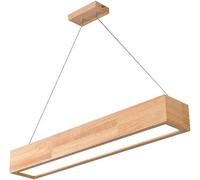OUBBDVRT Lustre Light Long Strip en Bois Moderne Minimaliste linéaire LED Suspendu plafonnier luminaire pour l'îlot de Cuisine Dining Salon Bureau de Bureau étude lnterior Celine
