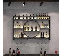 OUBBDVRT Pontage à vin Mural avec unité de Bar à Affichage Multi-fonctionnaire et étagère de Stockage de vin