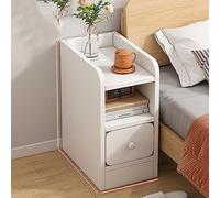 OUBBDVRT Table de Chevet Ultra étroite Moderne Minimaliste pour Une Petite Chambre à Coucher Simple de Chevet fissuré avec Mini-Taille (30 × 34 × 50cm)
