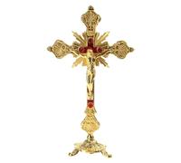 OUBEIDUO Crucifix en forme de croix pour les religieux, tous pour le Christ debout pour la maison, chapelle, église, coration de table C