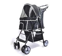 ouble OG Poussette Pet Trave Poussette Pliable Cat OG Pram Buggy Trolley avec Roues Avant Pivotantes for Medium Small Pet Max Loading15kg Pet Travel Stroller -810S3B0P (Color : D)