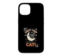 Oublie Les Bonbons, Donne-Moi Un Chat, Lune, fantôme, Halloween Coque pour iPhone 13